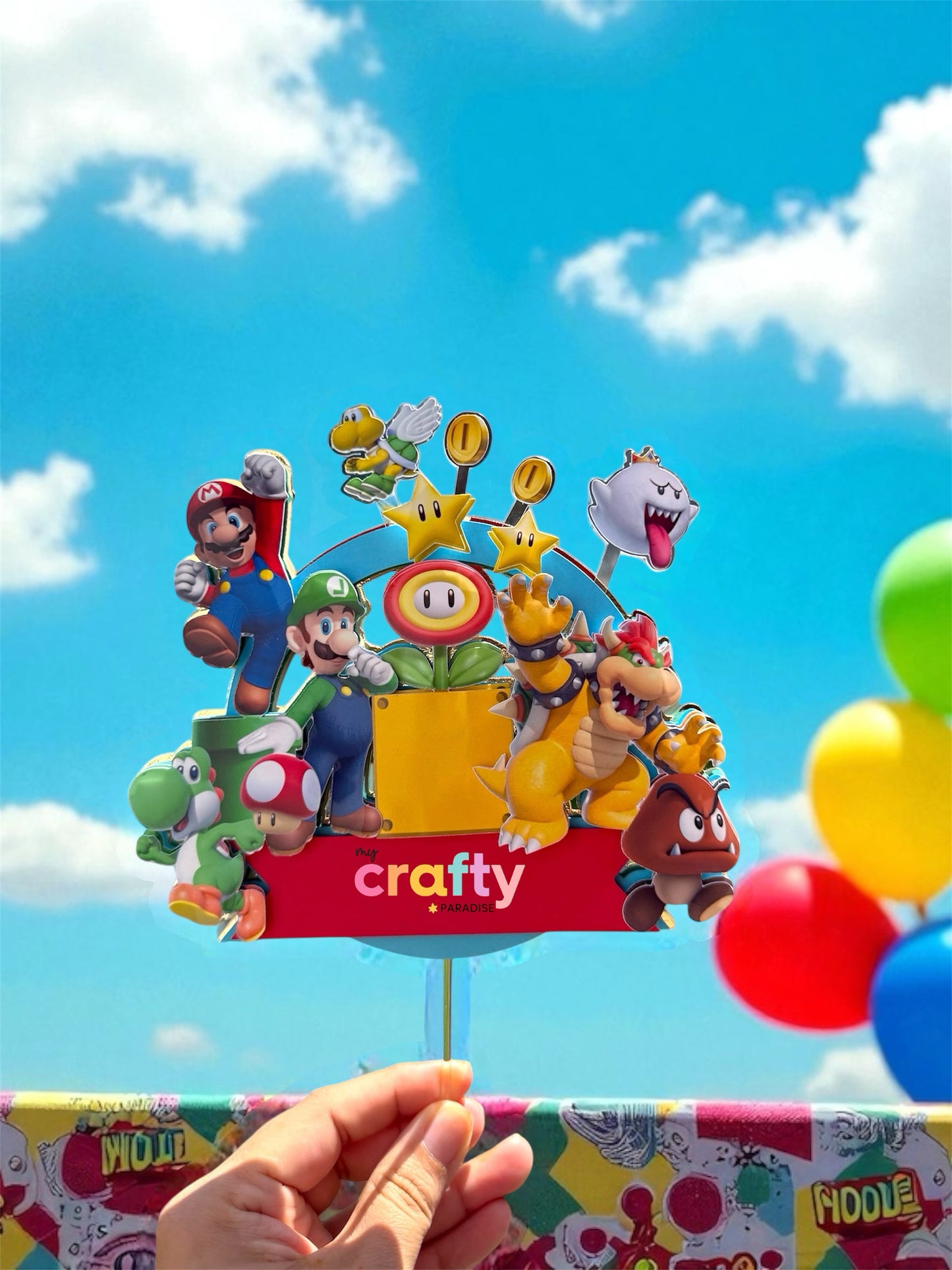 Mario Personalized Cake Topper