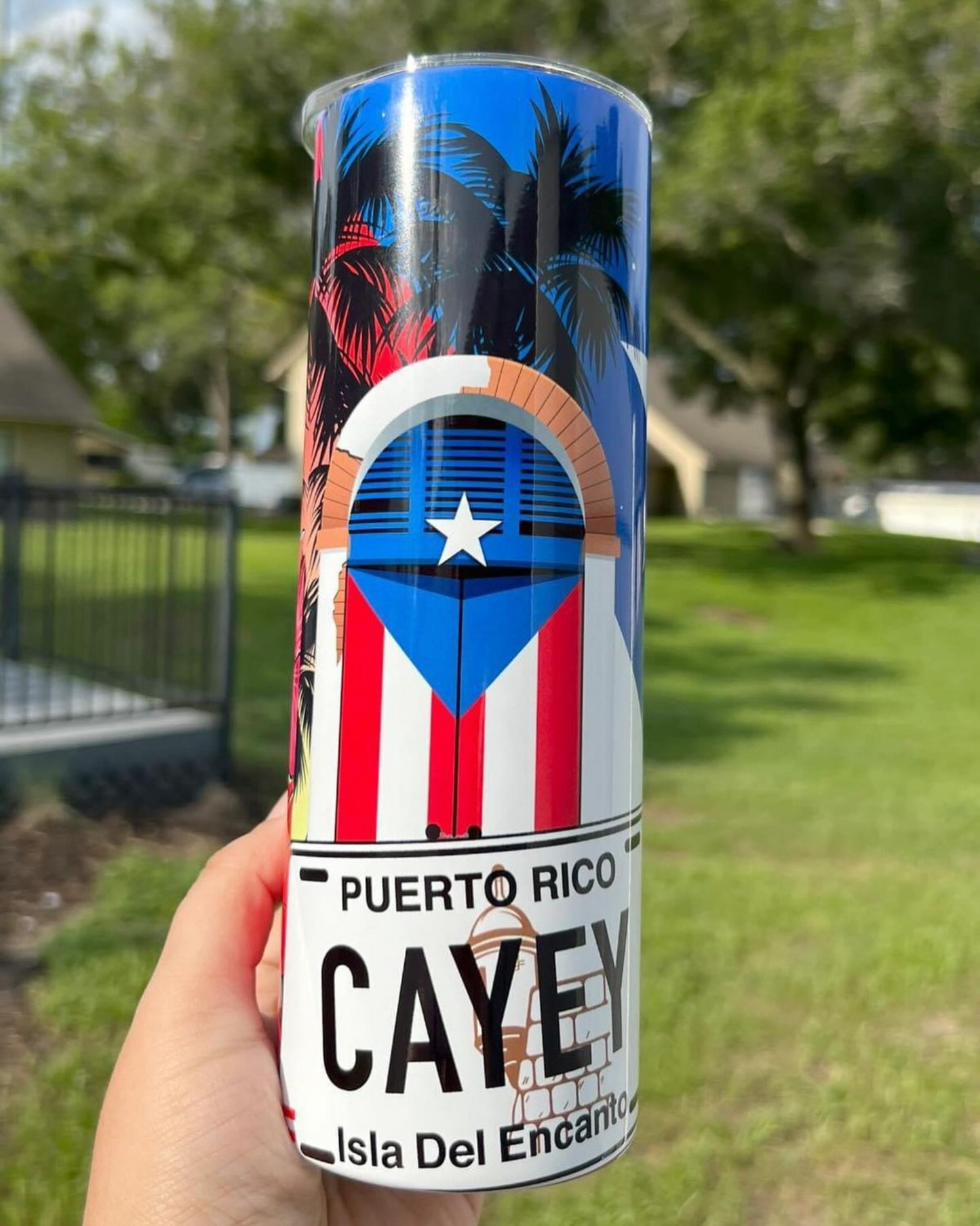 Puerto Rico 20oz Skinny Stainless Steel Tumbler