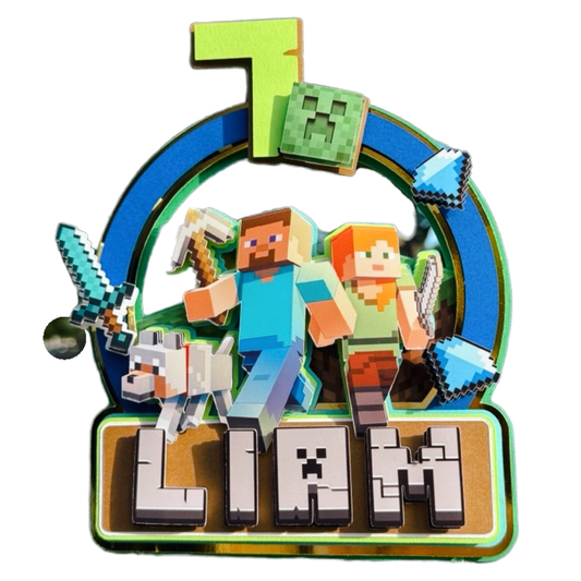 Minecraft CakeTopper