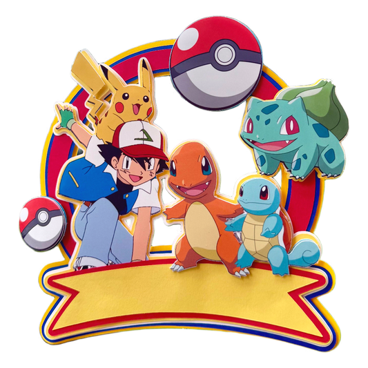 Pokémon Inspired Cake Topper