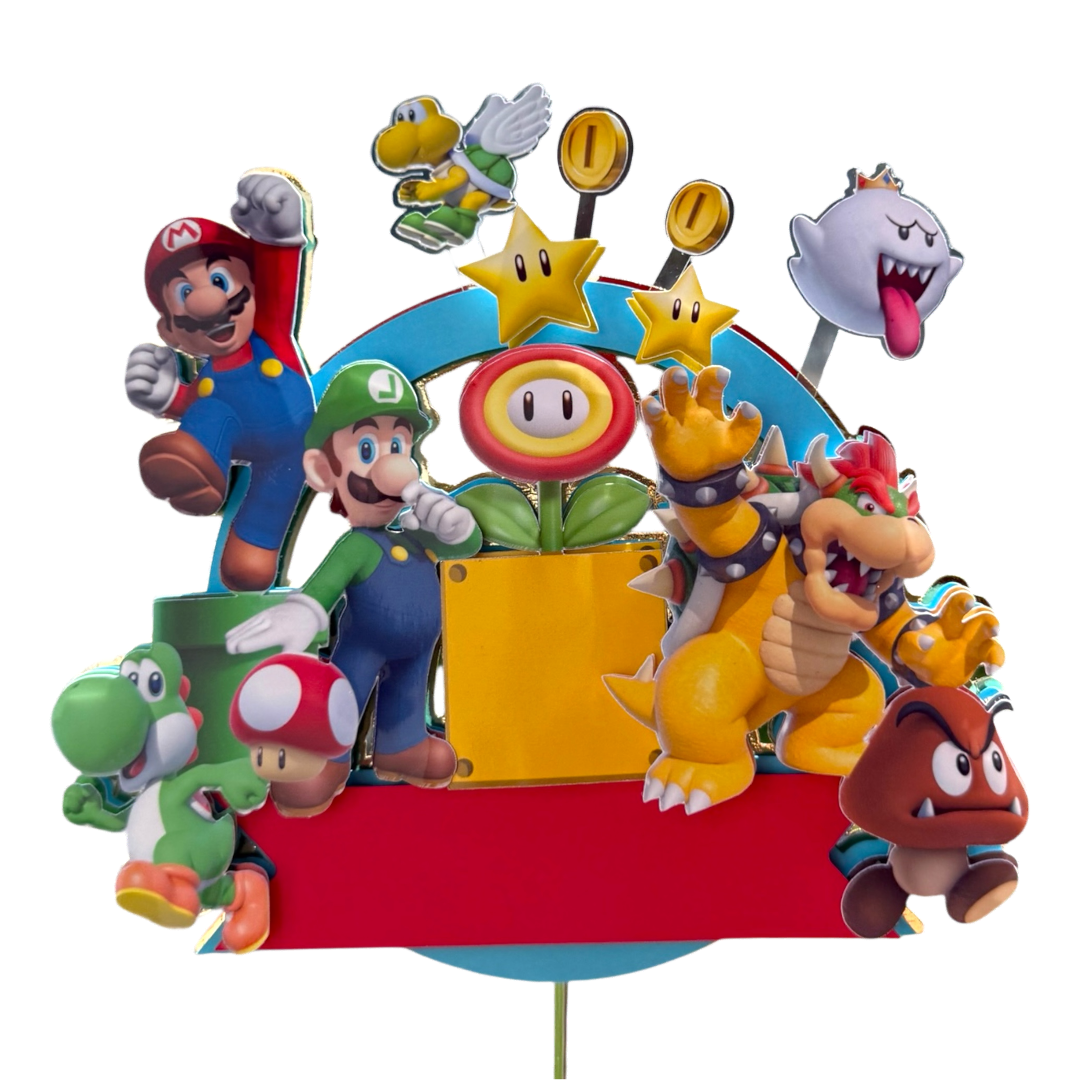 Mario Personalized Cake Topper